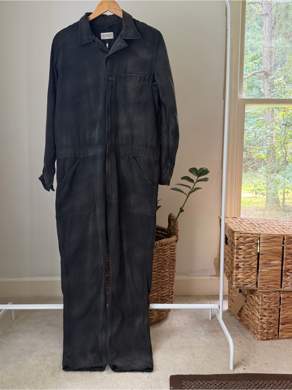 Women's Ralph Lauren DENIM & SUPPLY Coveralls Jumpsuit Black Denim Size Large L